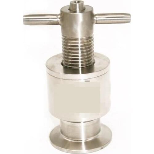 1Pcs 1.5" Tri Clamp Sanitary Adjustable Pressure Relief Safety Valve 0-0.35 Mpa SUS304