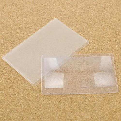 10 PCS Credit Card 3 X Magnifier Magnification Magnifying Fresnel LENS Pocket Credit Card Size Transparent Magnifying Glass
