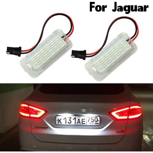 2 Pcs 12V Canbus LED Number License Plate Light Lamp Assembly For Jaguar XF X250 XJ X351 X F Type Auto Luces White Signal Bulbs