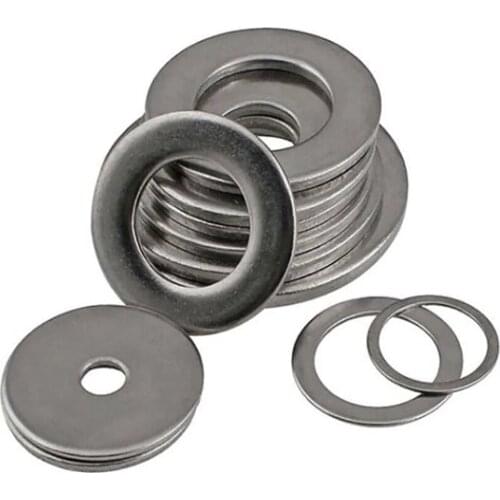304 Stainless Steel DIN125 Flat Washers Plain Gasket Pad Thickness 0.5/0.8mm M3 M4 M5 M6 M8 M10 M12 M14 M16 M18 M20
