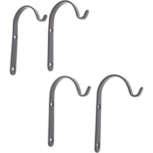 4pcs Flower Pot Plant Pot Basket Hook Bending Durable Iron Flowerpot Plant Hanger Hook Hanging Bracket Garden Decoration