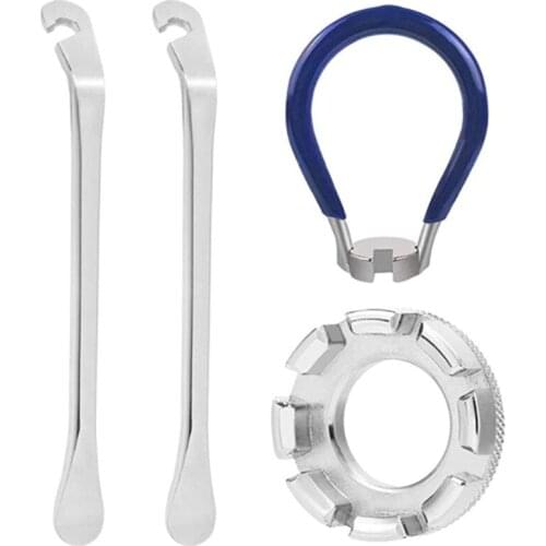 4PCS Bike Spoke Wrench, Tools for Rim Correction Hard Steel Bike Tire Levers Repairing Pocket Tools
