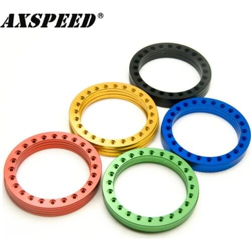 AXSPEED 4PCS 2.2inch Wheel Outer Beadlock Ring 61mm for 1/10 RC Crawler Axial SCX10 Wraith RR10 TRX4 2.2" Wheel Rims