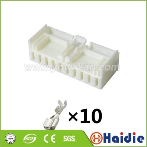 Free shipping 2sets 10pin auto plastic housing plug cable wiring harness connector