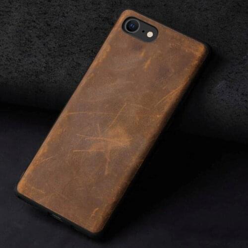 LANGSIDI Genuine PULL-UP Leather phone case for iphone SE 2 SE 2020 11 11Pro Max X XR XS MAX 6s 7 8 Plus 6 protection Back cover