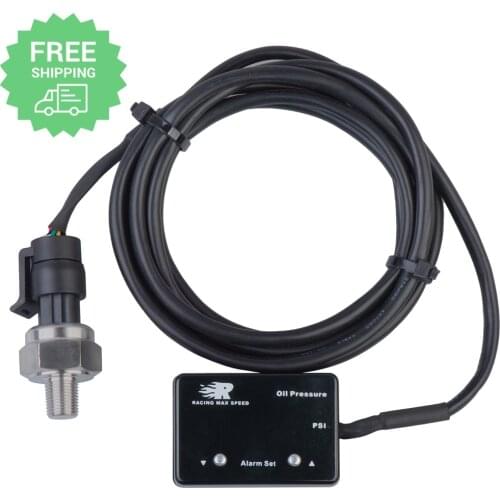 Free Shipping Auto Motorcycle 200psi 1/8 Npt Digital Truck Oil Gauge Pressure Led Display Boost Gauges/Meter with Sensor