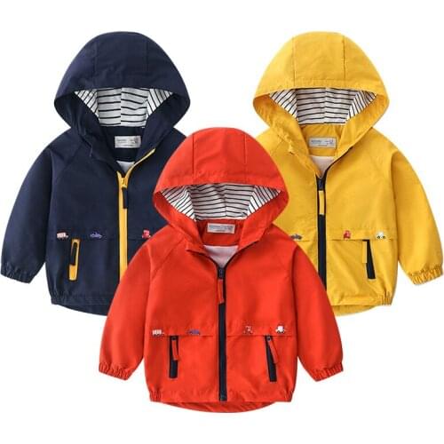 Baby Fashion Hooded Long Sleeve Jacket Spring Autumn Cotton Casual Outerwear For Girls Boys Solid Color Clothing Windbreaker