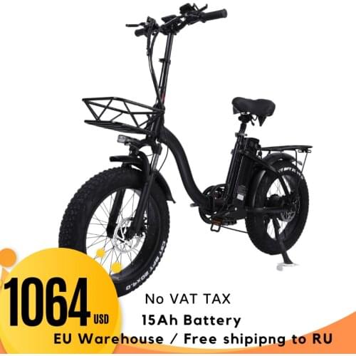 20inch Fat Tire Electric Bike Woman 750W Step Through Folding Bicycle Mountain Ebike Moped Beach Cruiser MTB Powerful 1000W EU