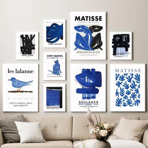 Pierre Soulages Black Ideal Matisse Wall Pop Art Canvas Painting Nordic Posters And Prints Wall Pictures For Living Room Decor