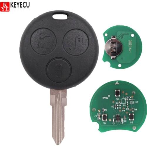 KEYECU Remote Car Key for Mercedes-Benz Smart Fortwo 1998 1999 2000 2001 2002-2006 Forfour Roadster City Coupe Crossblade Cabrio