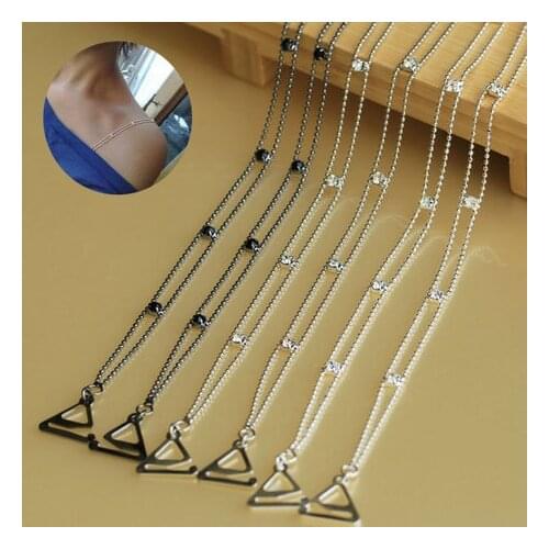 Metal straps wholesale crystal rhinestone underwear bra strap beads with crystal strap