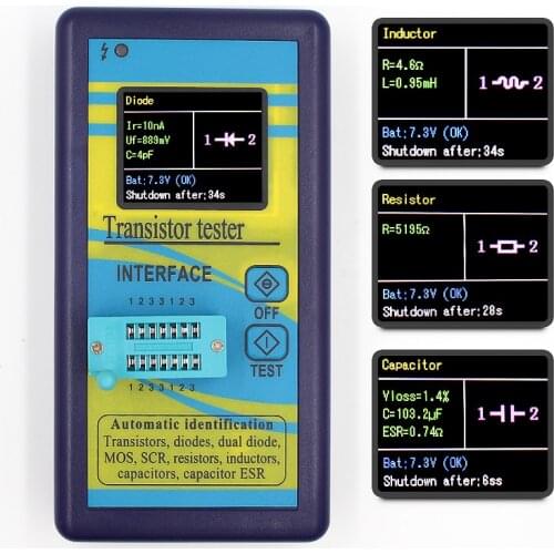 Special Version Multi-purpose Transistor Tester 128*160 Diode Thyristor Capacitance Resistor Inductance MOSFET ESR LCR Meter