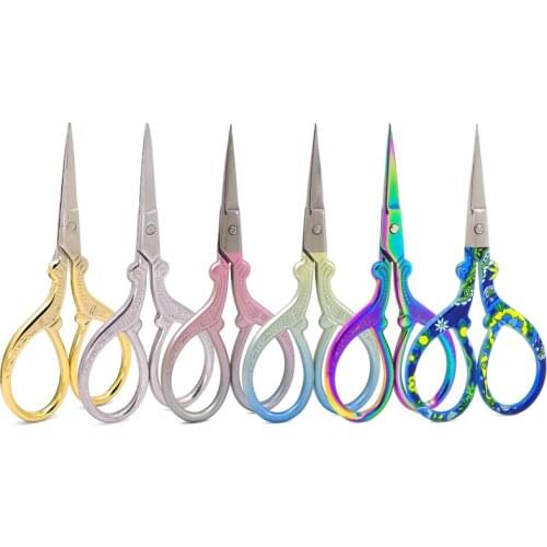 1Pcs Retro Embroidery Scissors Handicraft Craft Vintage Cross European Fabric Scissor Stitch DIY Sewing Tailor Cutter