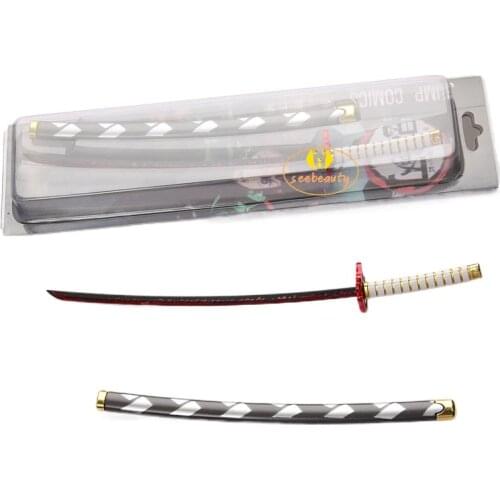 Kyojuro Rengoku Cosplay Props 255mm Nichirin Katana Anime Demon Slayer Sword Model Kimetsu No Yaiba Mugen Train Flame Hashira