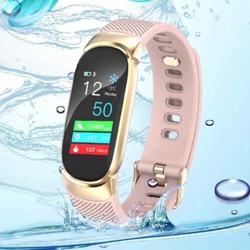 RT 2021 Women Smart Watch QW16 Heart Rate Tracking IP67 Waterproof Sport Wristband Men Fitness Pedometer Watches for Xiaomi