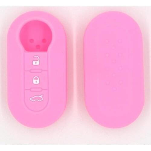 3 Button Silicone Remote Key Cover Fob Case Fit For Fiat Panda Idea Stilo Punto Ducato Bravo 500 Doblo Grande Minibus Protector