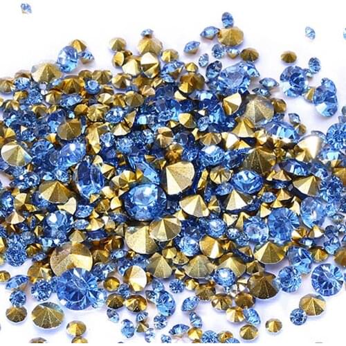 Ss26-ss38 Many Colors Resin Rhinestones Point Back Glue On Beads GemsAccessories Jewelry DIY Nail Art Wedding Dress Decoration
