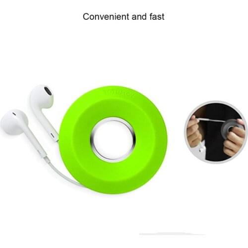 Donut Shaped Cable Clips Silicone Headphones Earphone Cable Organizer Portable USB Cable Manager Reel Winder Earpiece Storager