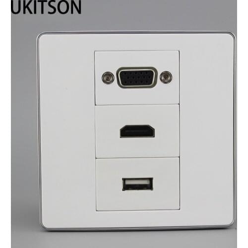 Top Grade 86mm Outer Frame Panel With VGA HDMI USB Female To Female Connector