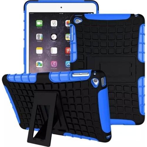 Armor Case For Ipad Mini 4 Case Heavy Duty Stand Protective Double Color ShockProof Cover for Ipad Mini 4 Mini4 Screen Film Case