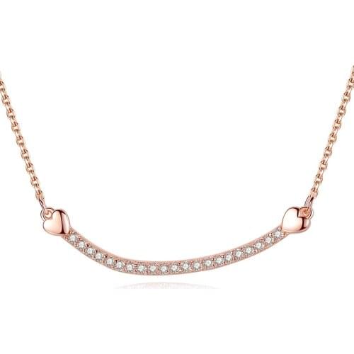 MetJakt S925 Sterling Silver Micro-Inlaid 3A Zircon Fashion Elegant Womens Necklace