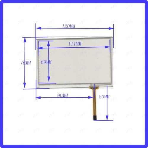 ZhiYuSun wholesale 5167 5PCS/LOT 120*76mm 5inch 4lines resistance screen for car DVD redio this is compatible 120*76