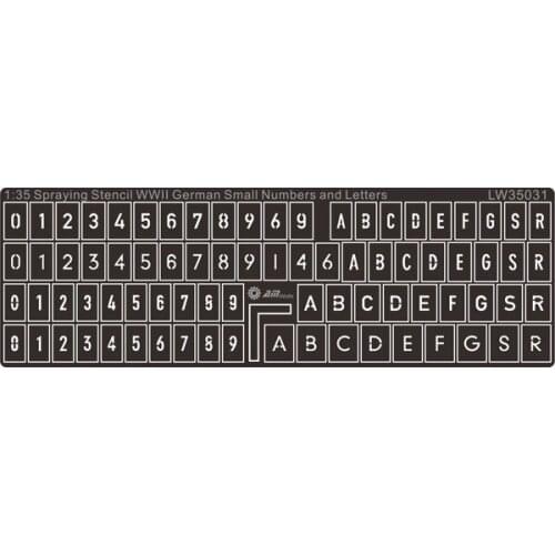 1/35 Coloring Tools WWII German Turret Numbers & Letters - Small,Military Model Accessory