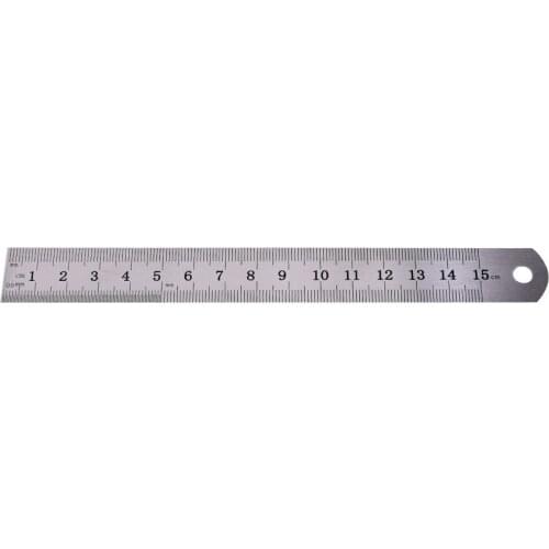1PC Metric Rule Precision Double Sided Measuring Tool 15cm Metal Ruler Stainless steel