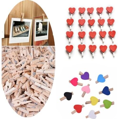10/20/50 Pcs Natural Mini Spring Wood Clips Clothes Photo Paper Peg Pin Clothespin Craft Clips Party Home Decoration