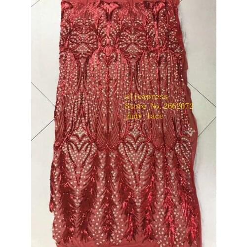 2 color embroidery sequined fashionable European and American style fabric used for wedding dress fashion design 5yards/bag