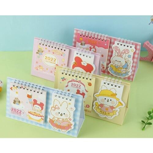 2022 Rabbit Strawberry Kingdom Series Notepad Desk Calendar 365 Days Daily Memo Schedule Table Planner 2021.9~2022.12