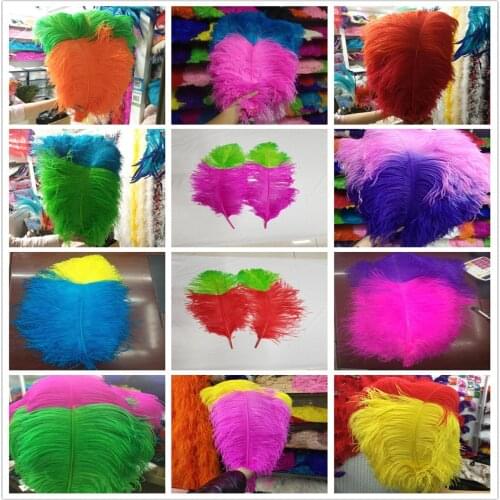 High Quantity 14 Color 50pcs "Thick Stem" Male Ostrich Feathers 55-60 CM/22-24 Inch Party Home Wedding Craft Making Decoration