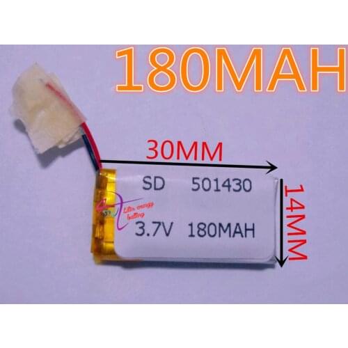 Tablet battery Size 501430 3.7V 180mah Lithium polymer Battery with Protection Board For Bluetooth Headset Digital Products