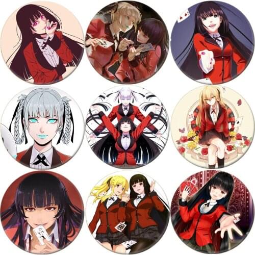 Anime KAKEGURUI Icon Brooch Cosplay Badge Yumeko Jabami Backpacks Button Decoration Clothes Breastpin Birthday Gift KDZY