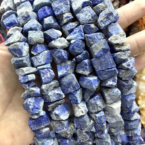 8-12mm Natural Irregular Freeform Lapis Lazuli Stone Spacer Beads Minerals Diy Bracelet Necklace Jewelry Making Earrings 7.5