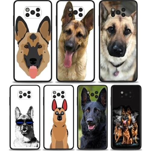 German Shepherd Dog Case For Poco X3 M3 Pro NFC F1 Cover for Mi Note 10 Pro Fundas for Mi CC9 Pro CC9E A3 A2 Coque
