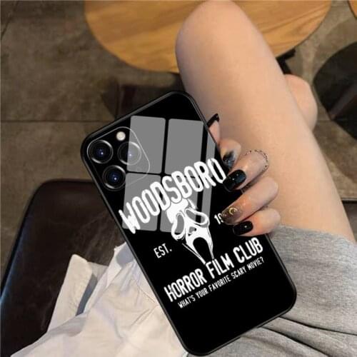 Woodsboro Horror Film Club Phone Case Glass Phone Case For iphone 12 11 Pro Max XS XR X 8 7 Plus SE2 Case