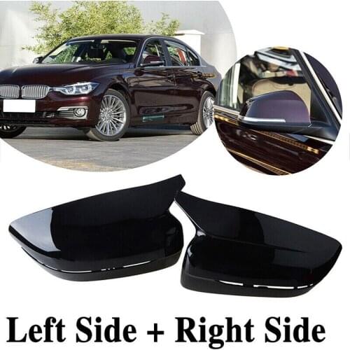 For -BMW 3 5 7 Series G20 G30 G11 G12 Bright Black ABS Side Rear View Mirror Cap Cover Shell Trim