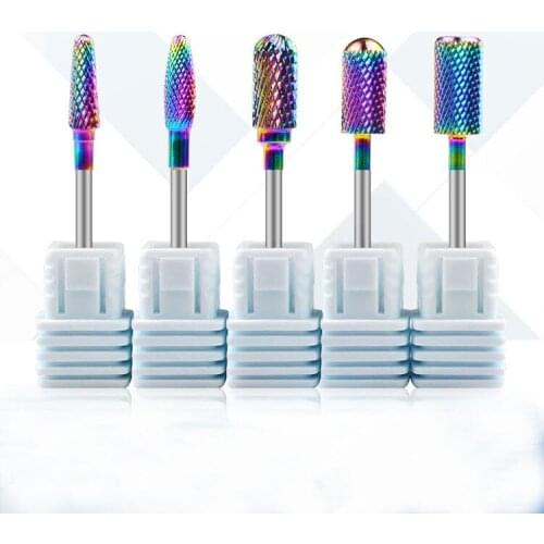 5 pcs nail drill bits Milling Cutter for Manicure Set Tungsten steel Nail Bits For Manicure Professional Nail Tools Nail Mills