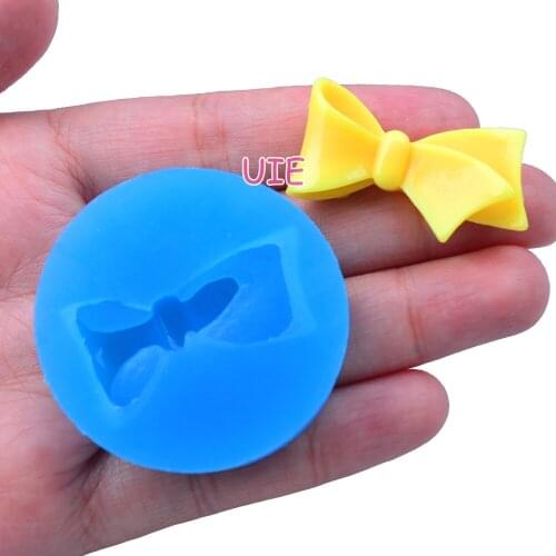 FYL053U 29.7mm x 13.4mm Bowknot Bow Silicone Mold Fondant Cake Decoration Candy Resin Clay Earrings Necklace Craft Soap Candle