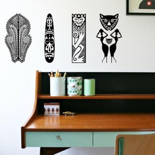 Art decor Environmental waterproof home decor Africa traditional patterns wall sticker for living room or bedroom