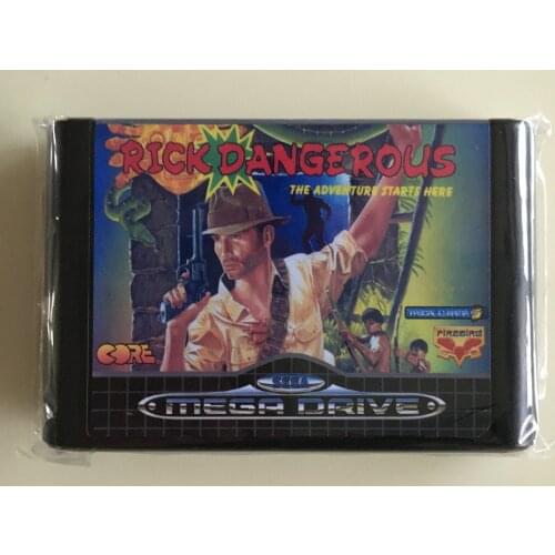 MD Game : RICK DANGEROUS - THE ADVENTURE STARTS HERE ( ALL REGION Version!! )