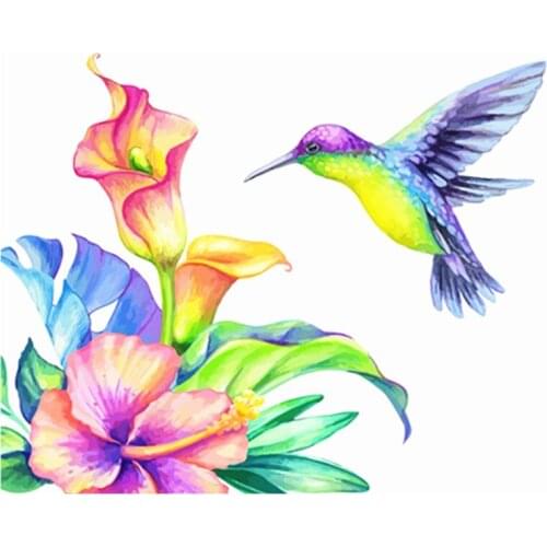 Paints By Numbers Animal Orchid bird 40x50 60x75cm Pictures Oil Painting By Numbers Set Gift Coloring By Numbers Canvas Wall Set