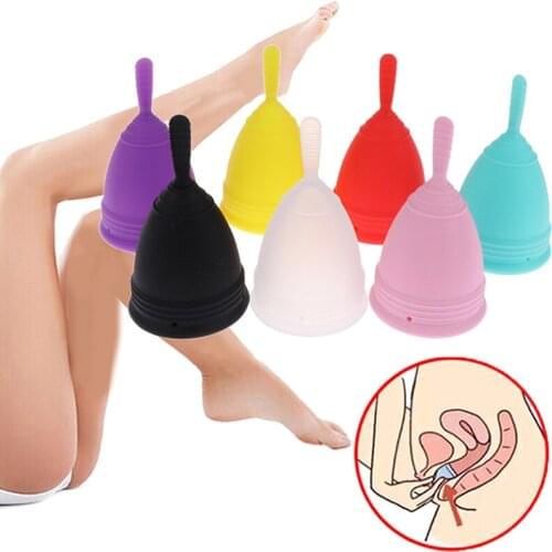Reusable Feminine Women Lady Menstrual Cup Medical Silicone Period Cup Hygiene