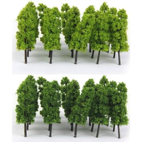 Pack of 40 Model Trees N Scale DIY Layout Train Landcape Scenery Accessories 7.7cm/3'' 1/150 N Scale