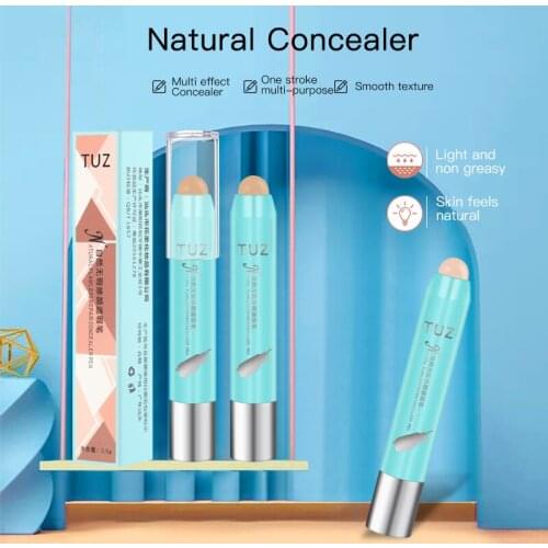 Natural Concealer Pen High Covering Dark Circles Freckle Moisturizing Oil Control Waterproof Long Lasting Foundation Face Makeup