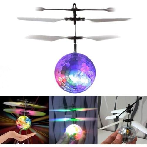 New Inductive Diecast Hand Flying Ball Colorful LED Sensing Kids Flying Toys Flight Luminous Ball Magic N3S1 Ball For Chil O4A7