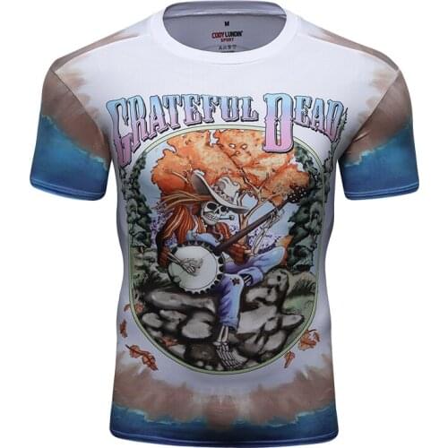 New Design Fashion Digital Sublimation Printed Rash Guards Men Outdoor Running Breathable Short Sleeve Fitness Tight Jerseys