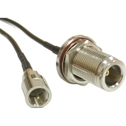 New N Female bulkhead Switch FME Male Plug RG174 Jumper Cable 20CM 8" Adapter Wholesale Fast Ship