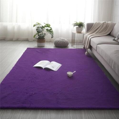 Super Soft Faux Rabbit Fur Rug Non Slip Floor Carpet Mat Washable Rugs Bedroom Living Room Decor Carpet Plush fluffy carpet